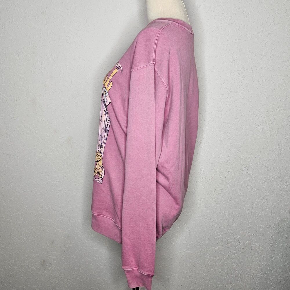Zutter Rock N Roll Graphic Sweatshirt Pink Pullover 100% Cotton Size S/M - Picture 4 of 7